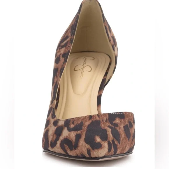Jessica Simpson Leopard Print Pointed Toe D'Orsay Pump Size 7.5 - Picture 6 of 16